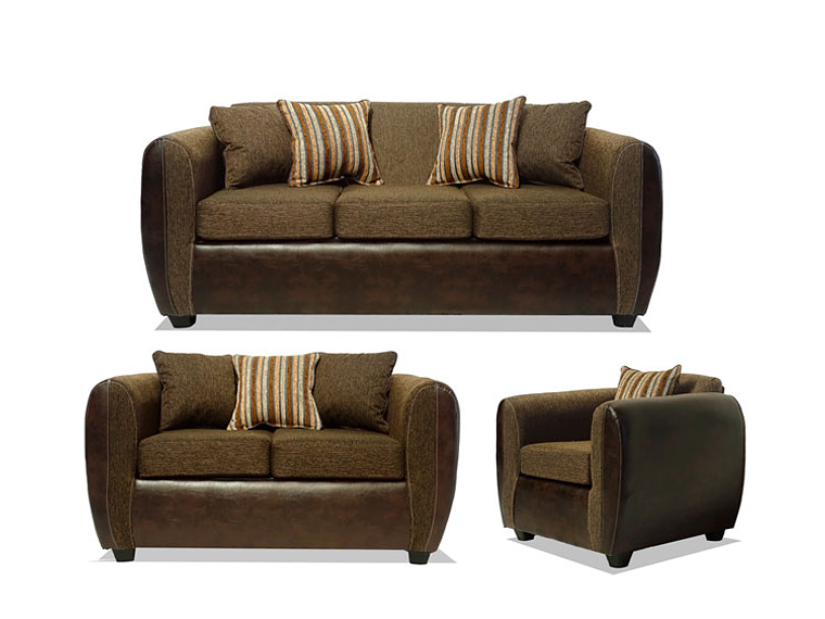 JUEGO DE LIVING ELEGANT DETAIL OKLAHOMA TELA PU 321 2