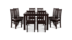 JUEGO DE COMEDOR CIC ÑUBLE 8 SILLAS CHOCOLATE NEGRO