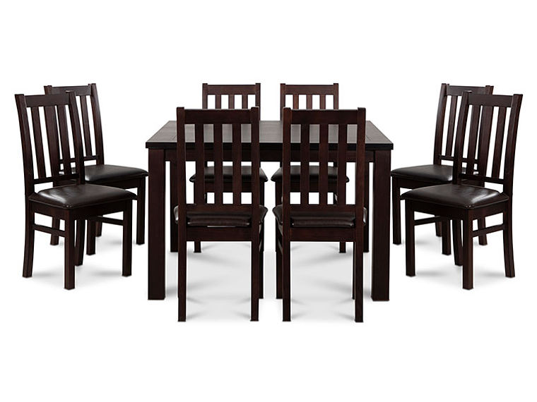 JUEGO DE COMEDOR CIC ÑUBLE 8 SILLAS CHOCOLATE NEGRO 2