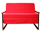 FUTON RECUTEX FOLK ACERO ROJO 1 PLAZA - Miniatura 2