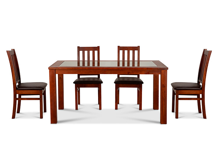 JUEGO DE COMEDOR CIC ÑUBLE PU 6 SILLAS CHOCOLATE 4