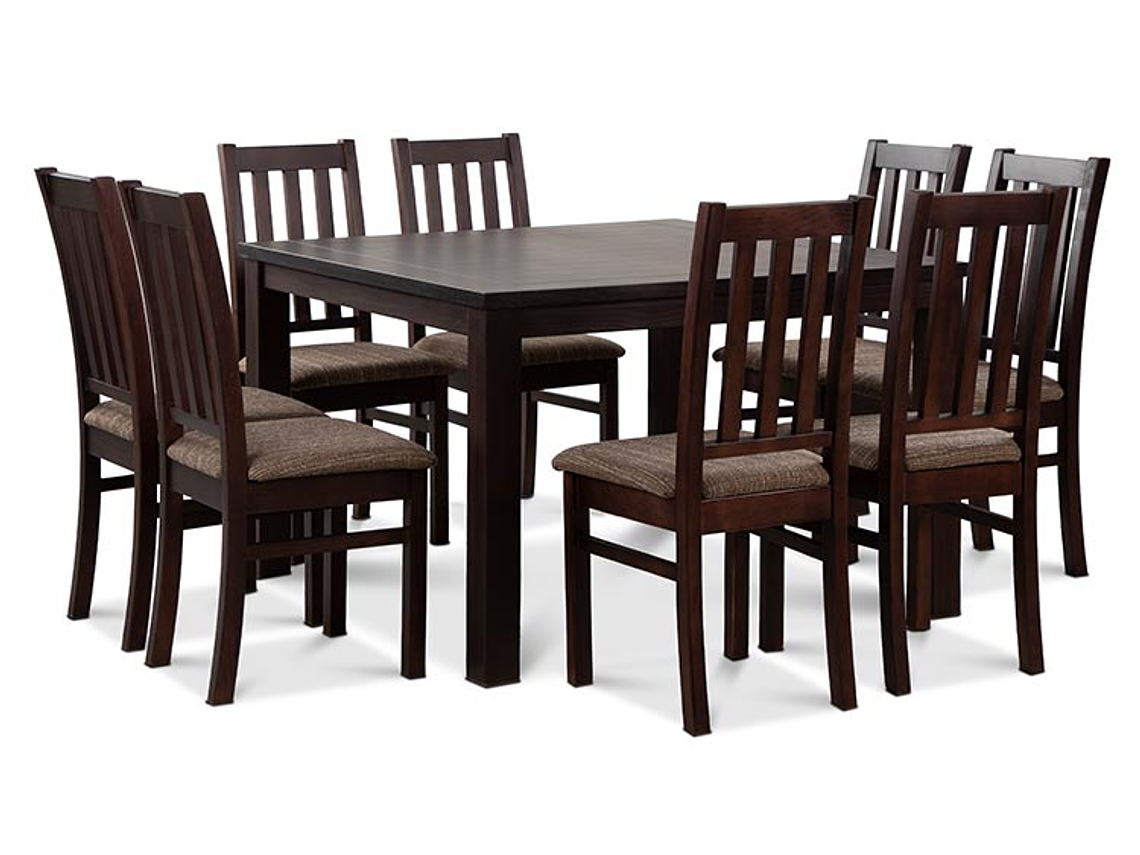 JUEGO DE COMEDOR CIC ÑUBLE 8 SILLAS CHOCOLATE CAFÉ 3