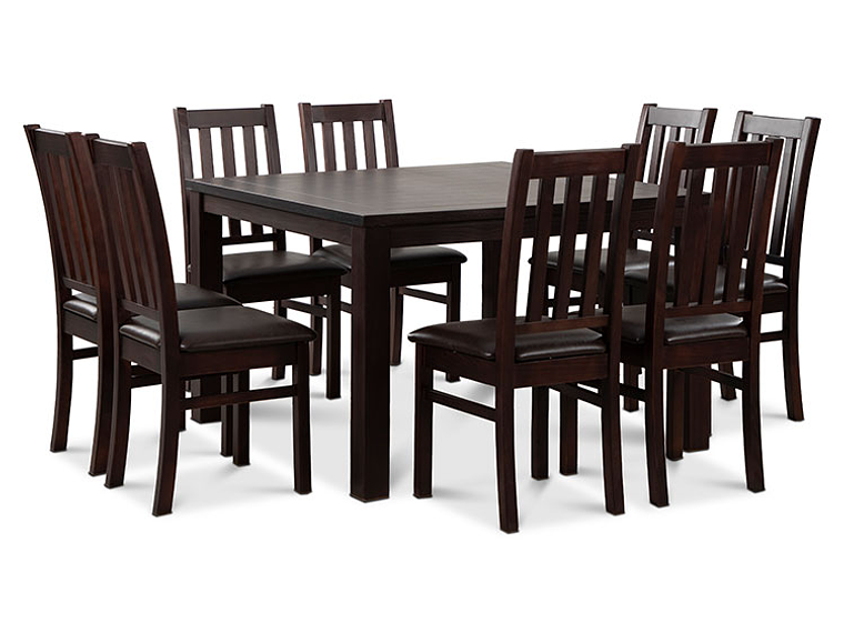 JUEGO DE COMEDOR CIC ÑUBLE 8 SILLAS CHOCOLATE NEGRO 3