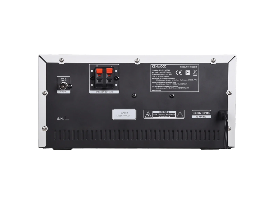 MICROCOMPONENTE KENWOOD M-822DAB-W CD-PLAYER, USB, BLUETOOTH, RADIO FM 4