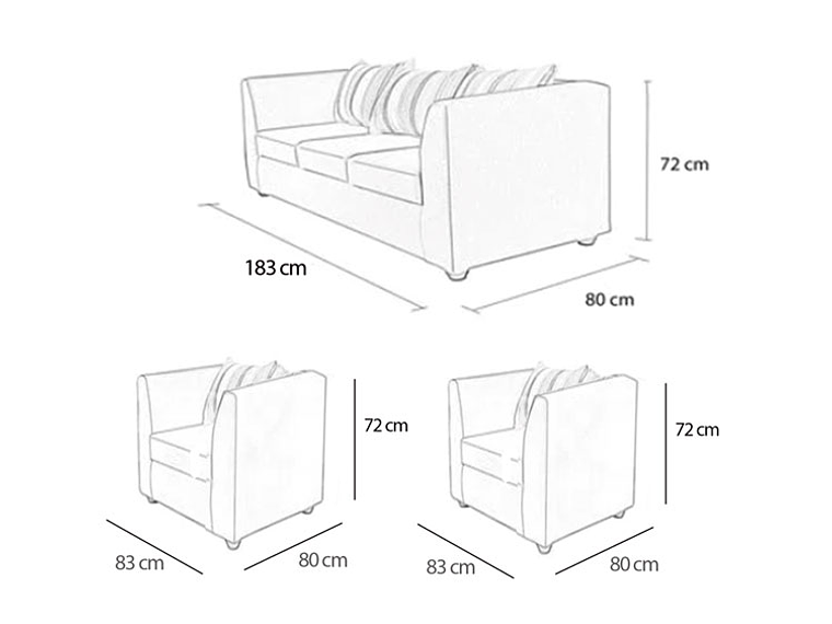 JUEGO DE LIVING ELEGANT DETAIL VALENTINO TELA PU 311 4