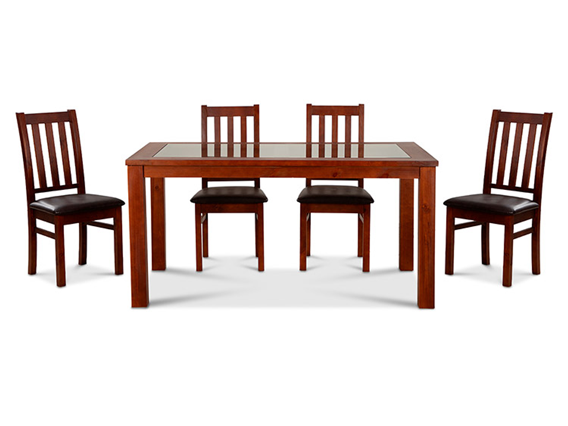 JUEGO DE COMEDOR CIC ÑUBLE PU 6 SILLAS CHOCOLATE 6