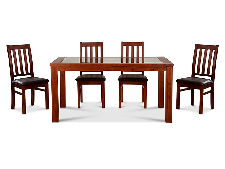 JUEGO DE COMEDOR CIC ÑUBLE PU 6 SILLAS CHOCOLATE 6