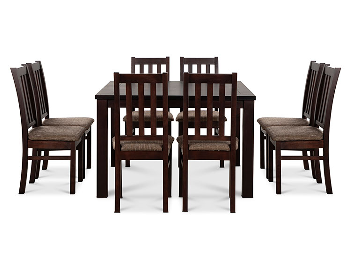 JUEGO DE COMEDOR CIC ÑUBLE 8 SILLAS CHOCOLATE CAFÉ 6