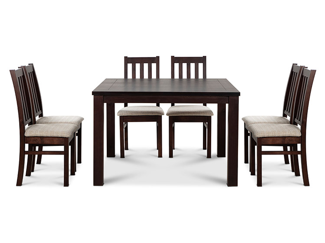 JUEGO DE COMEDOR CIC ÑUBLE 8 SILLAS CHOCOLATE BEIGE 6