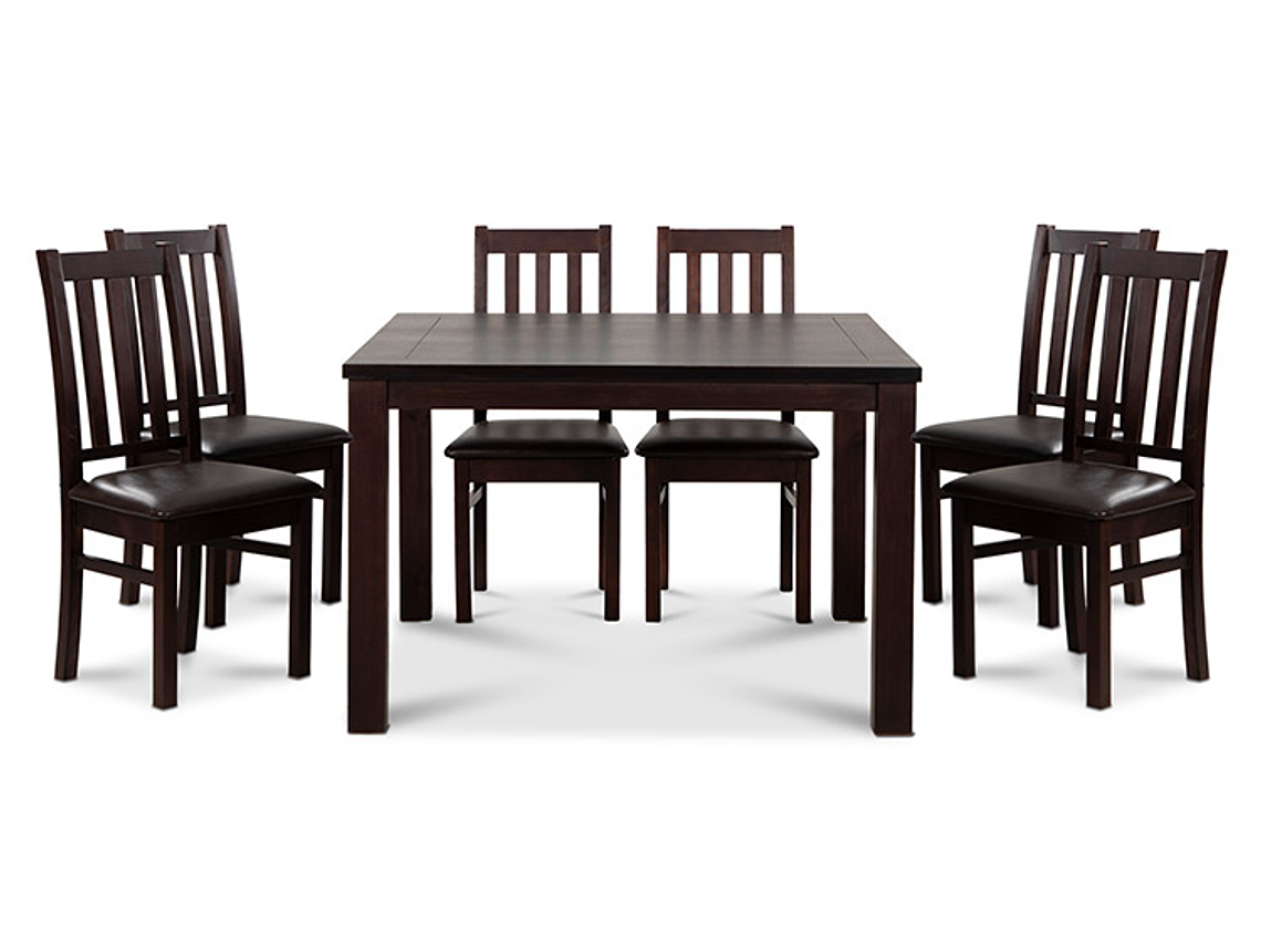 JUEGO DE COMEDOR CIC ÑUBLE 8 SILLAS CHOCOLATE NEGRO 7