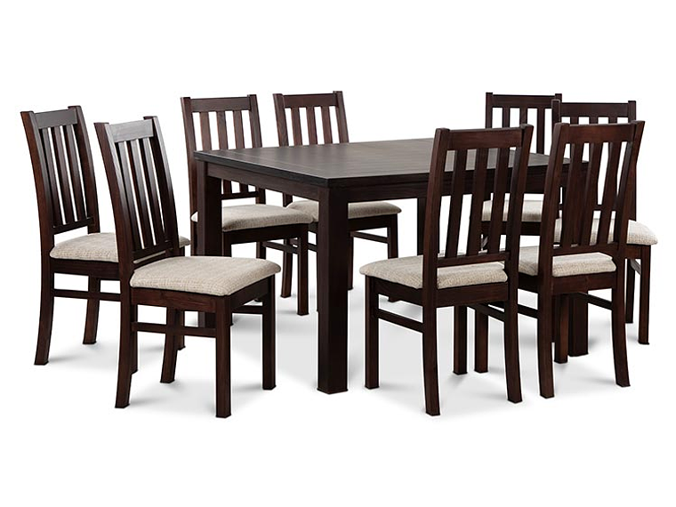 JUEGO DE COMEDOR CIC ÑUBLE 8 SILLAS CHOCOLATE BEIGE 8