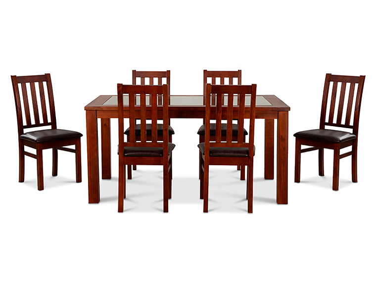 JUEGO DE COMEDOR CIC ÑUBLE PU 6 SILLAS CHOCOLATE 9