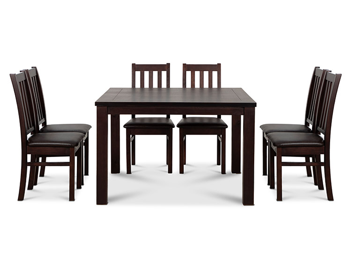 JUEGO DE COMEDOR CIC ÑUBLE 8 SILLAS CHOCOLATE NEGRO 9