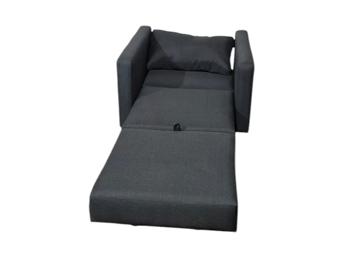 SOFA CAMA MULTIFUNCIONAL DE UN CUERPO LINO GRIS OSCURO 5