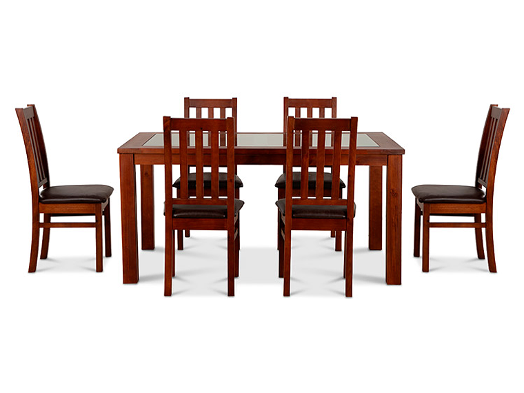 JUEGO DE COMEDOR CIC ÑUBLE PU 6 SILLAS CHOCOLATE 11