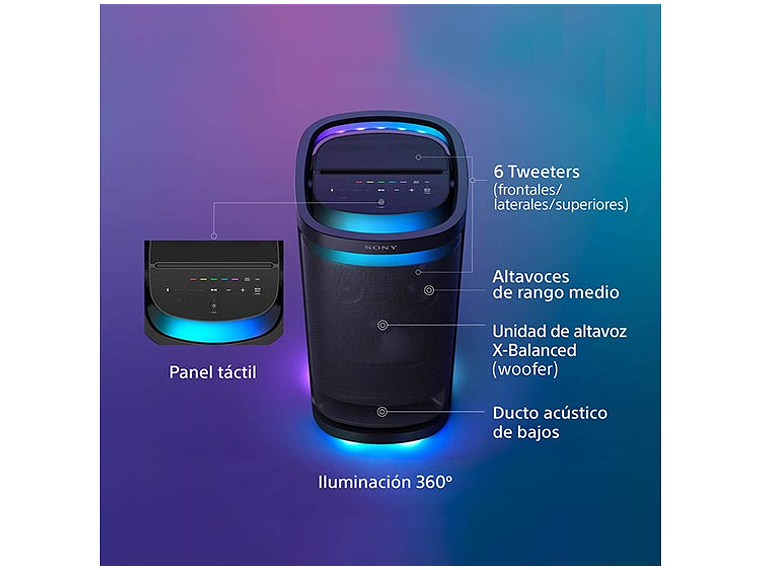 PARLANTE BLUETOOTH SONY SRS-XV900/B SRS-XV900 7