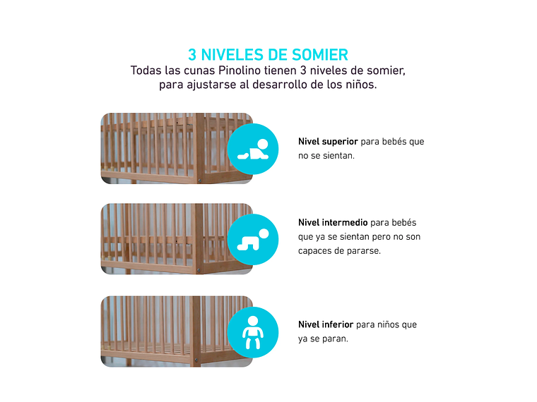 CUNA DE MADERA FLORIAN 70X140+COLCHÓN 4