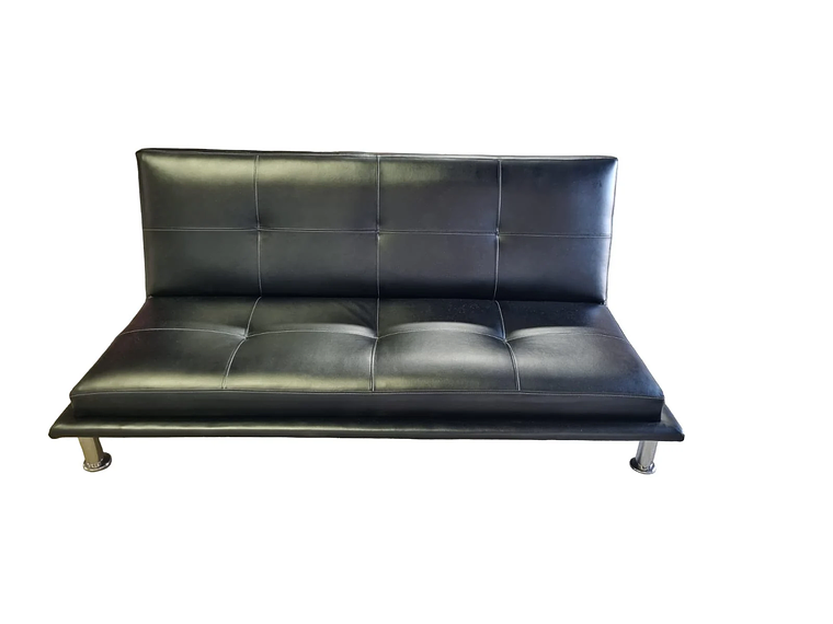 SOFÁ DISEÑOS VALESTRINI NEGRO CAMA ECOCUERO 1