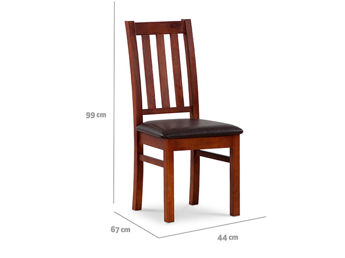  JUEGO DE COMEDOR CIC ÑUBLE PU 6 SILLAS CHOCOLATE 10