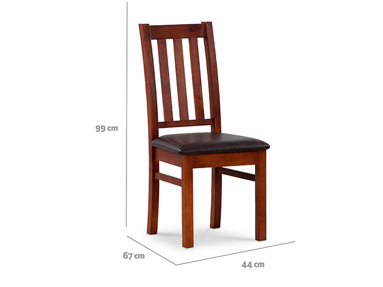  JUEGO DE COMEDOR CIC ÑUBLE PU 6 SILLAS CHOCOLATE 10