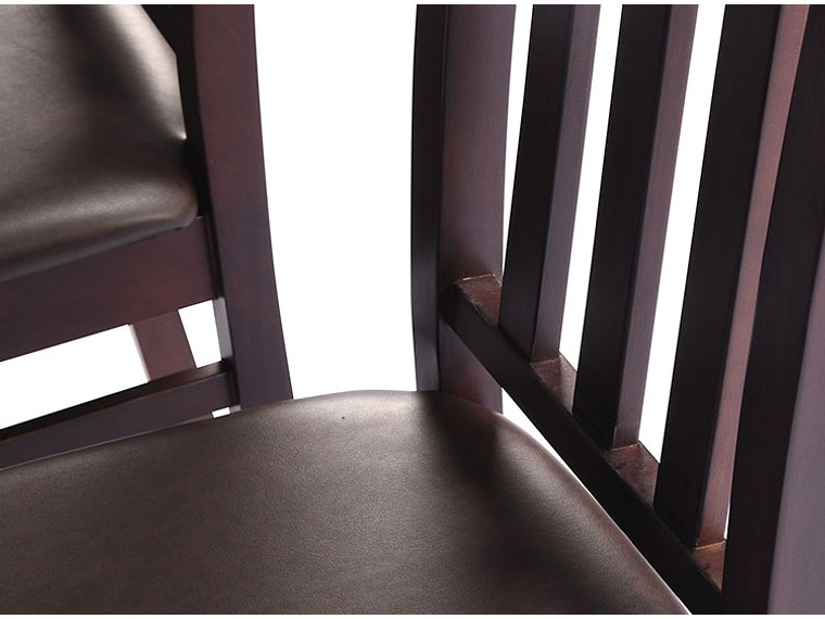 JUEGO DE COMEDOR CIC ÑUBLE PU 6 SILLAS CHOCOLATE 8