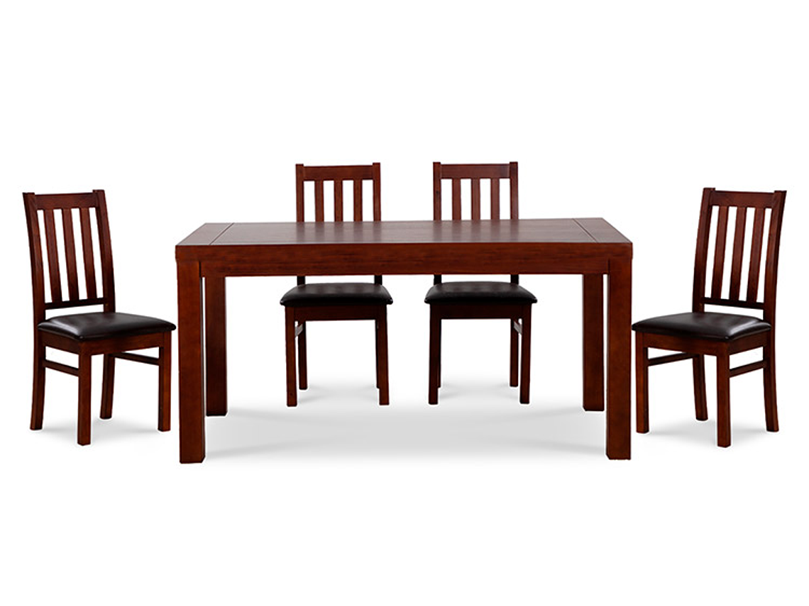  JUEGO DE COMEDOR CIC ÑUBLE PU 6 SILLAS CHOCOLATE 11