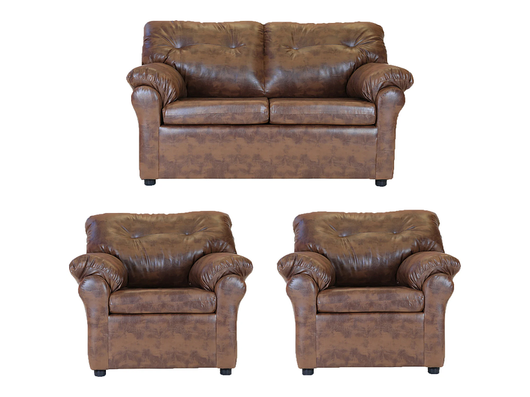 LIVING MUEBLES AMÉRICA 211 CUERO CARAMELO 1