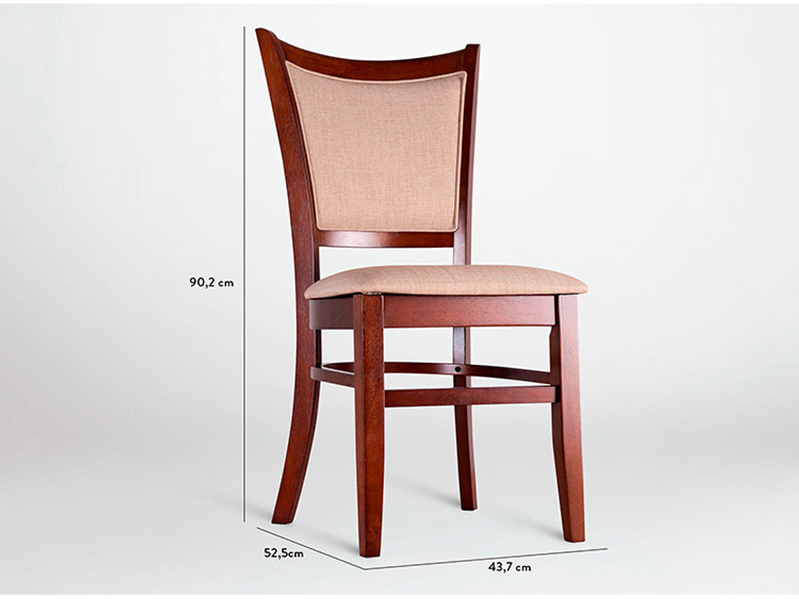 JUEGO DE COMEDOR CIC CALABRIA 4 SILLAS ARENA CHOCOLATE 4