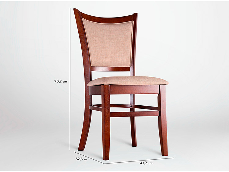 JUEGO DE COMEDOR CIC CALABRIA 4 SILLAS ARENA CHOCOLATE 4