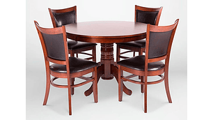 JUEGO DE COMEDOR CIC CALABRIA CHOCOLATE 4S