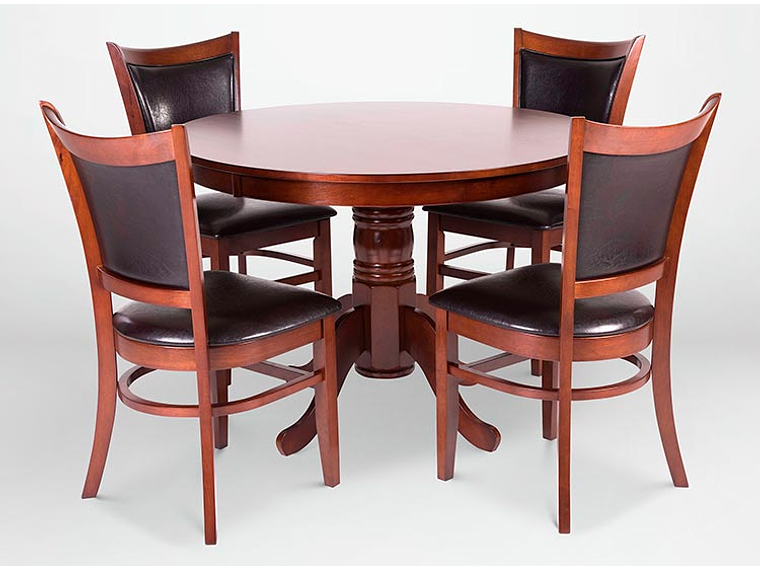 JUEGO DE COMEDOR CIC CALABRIA CHOCOLATE 4S 1