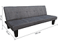 FUTÓN HARPER GRIS 165X67X70 - Miniatura 4
