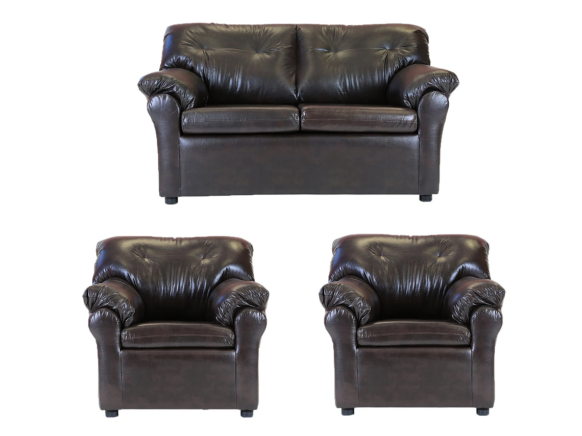 LIVING MUEBLES AMÉRICA 211 CUERO CAFÉ MORO 1