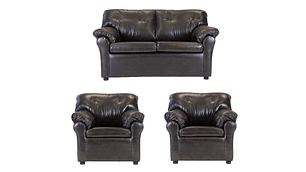 LIVING MUEBLES AMÉRICA 211 CUERO CAFÉ MORO