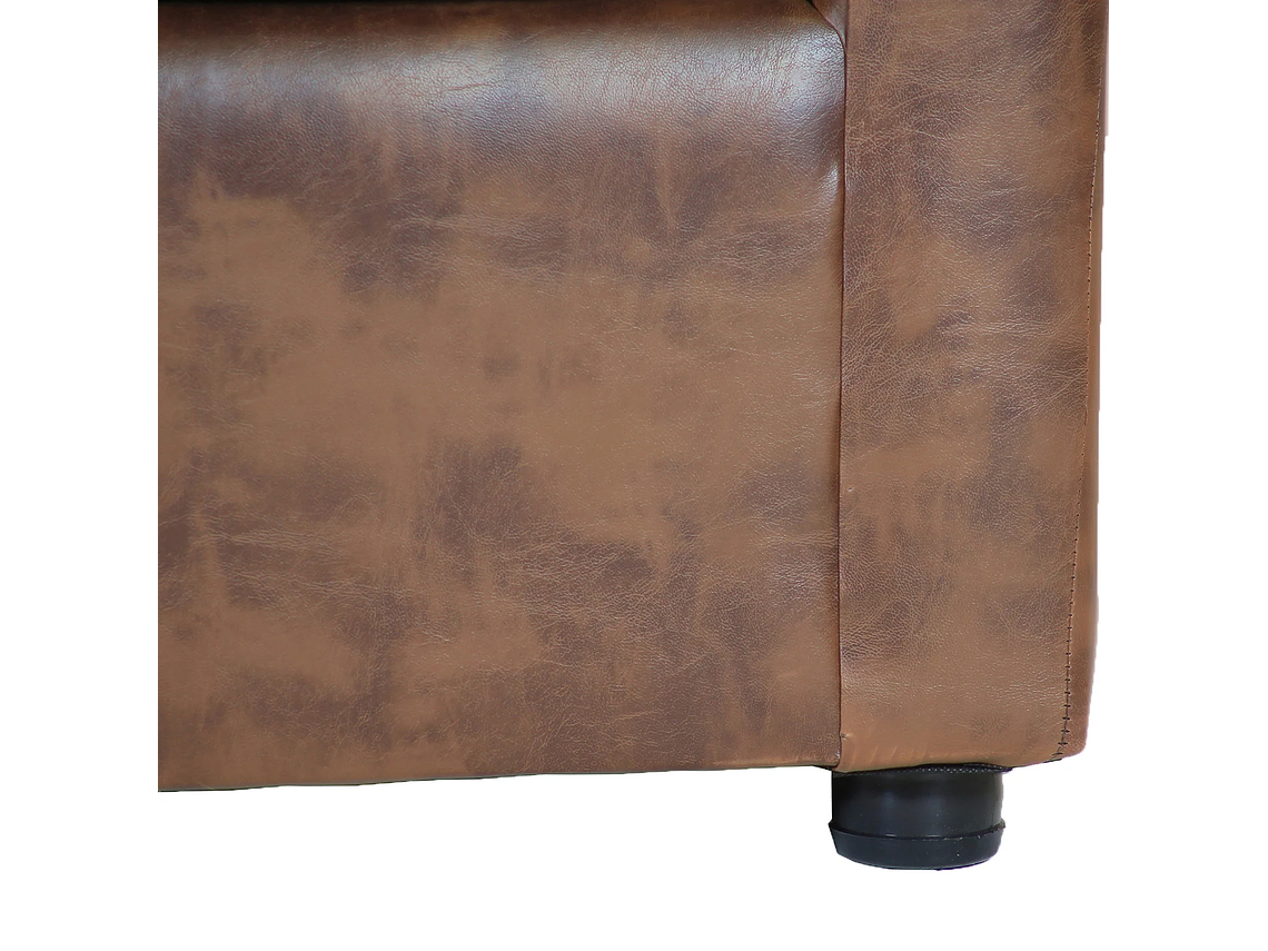 LIVING MUEBLES AMÉRICA 211 CUERO CARAMELO 4