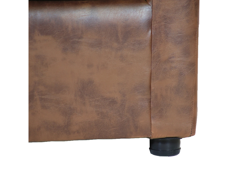 LIVING MUEBLES AMÉRICA 211 CUERO CARAMELO 4