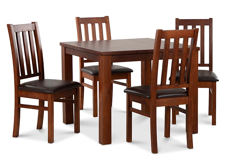 JUEGO DE COMEDOR CIC ÑUBLE 4 SILLAS CARAMELO NEGRO 1