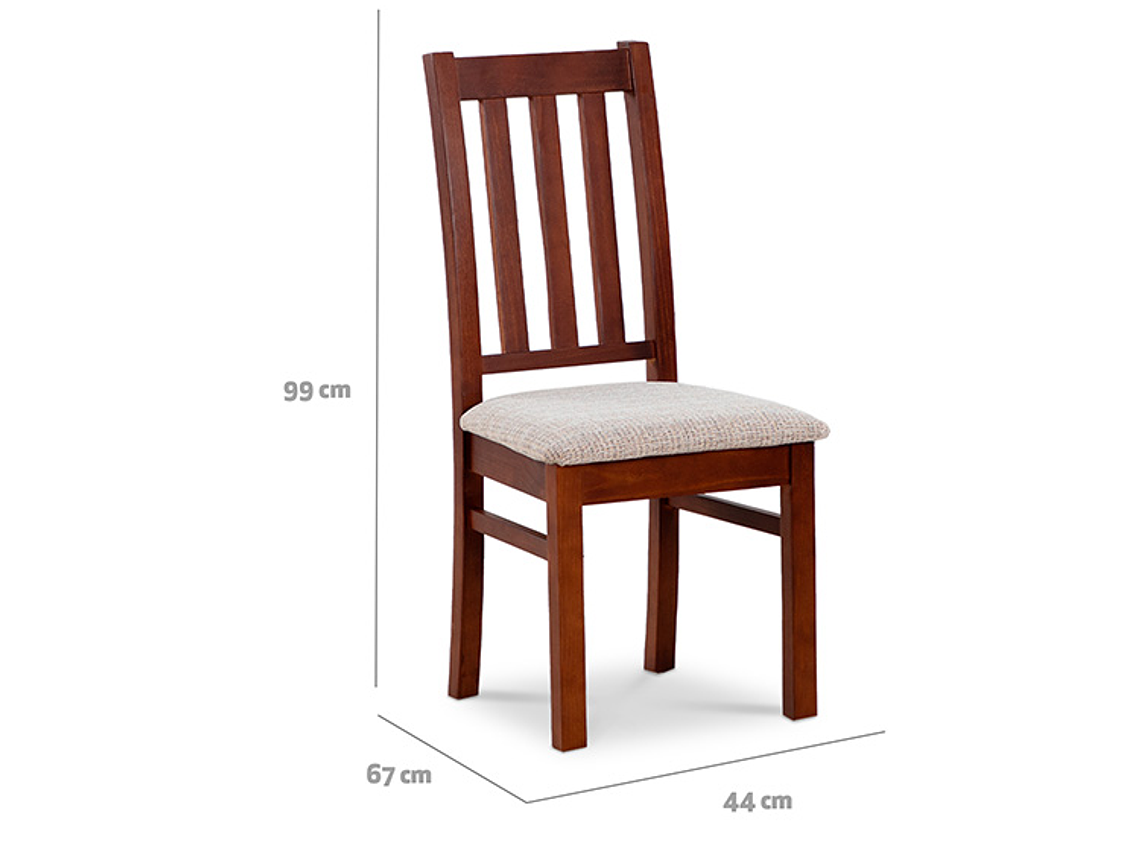 JUEGO DE COMEDOR CIC ÑUBLE 4 SILLAS CARAMELO BEIGE 3