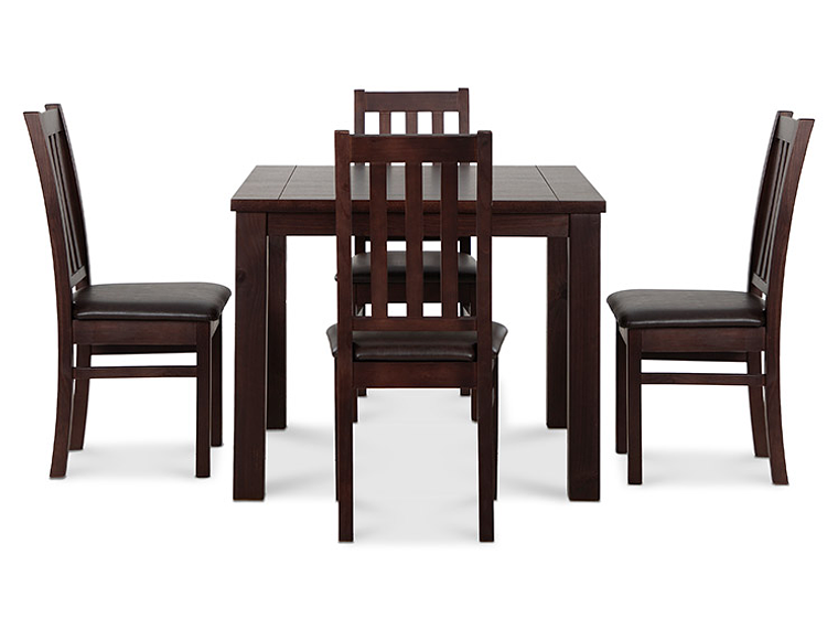 JUEGO DE COMEDOR CIC ÑUBLE 4 SILLAS CHOCOLATE NEGRO 3