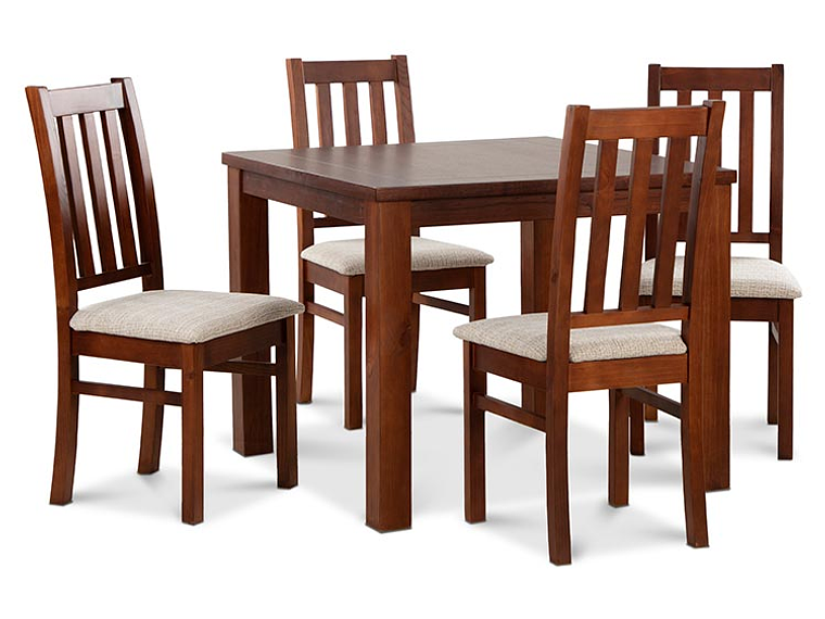 JUEGO DE COMEDOR CIC ÑUBLE 4 SILLAS CARAMELO BEIGE 4