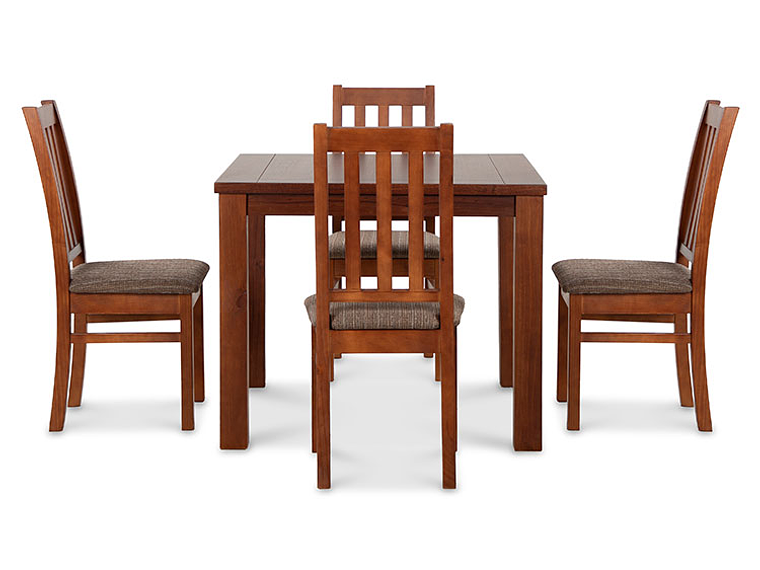 JUEGO DE COMEDOR CIC ÑUBLE 4 SILLAS CARAMELO CAFÉ 1