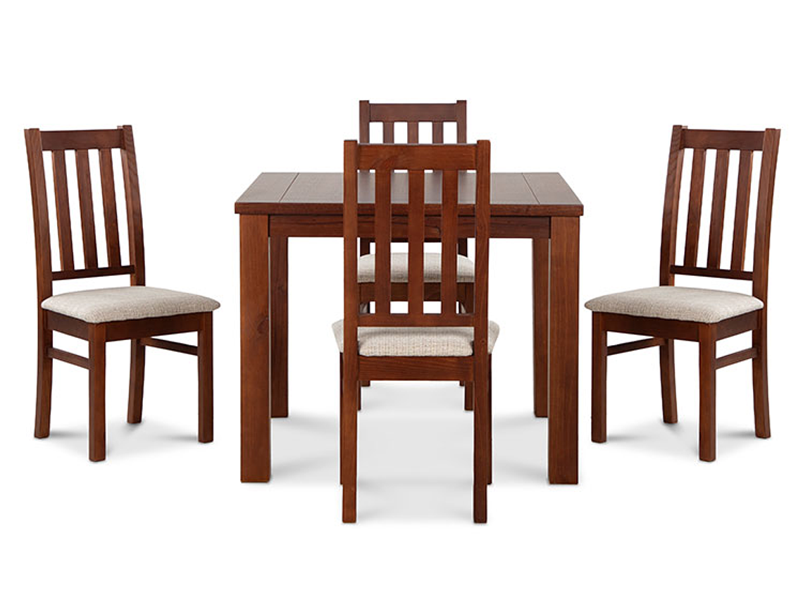 JUEGO DE COMEDOR CIC ÑUBLE 4 SILLAS CARAMELO BEIGE 5