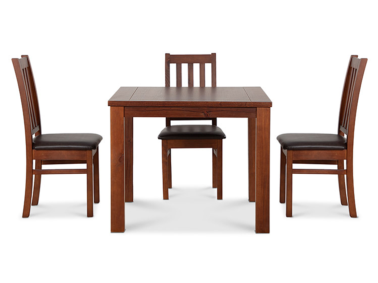 JUEGO DE COMEDOR CIC ÑUBLE 4 SILLAS CARAMELO NEGRO 5