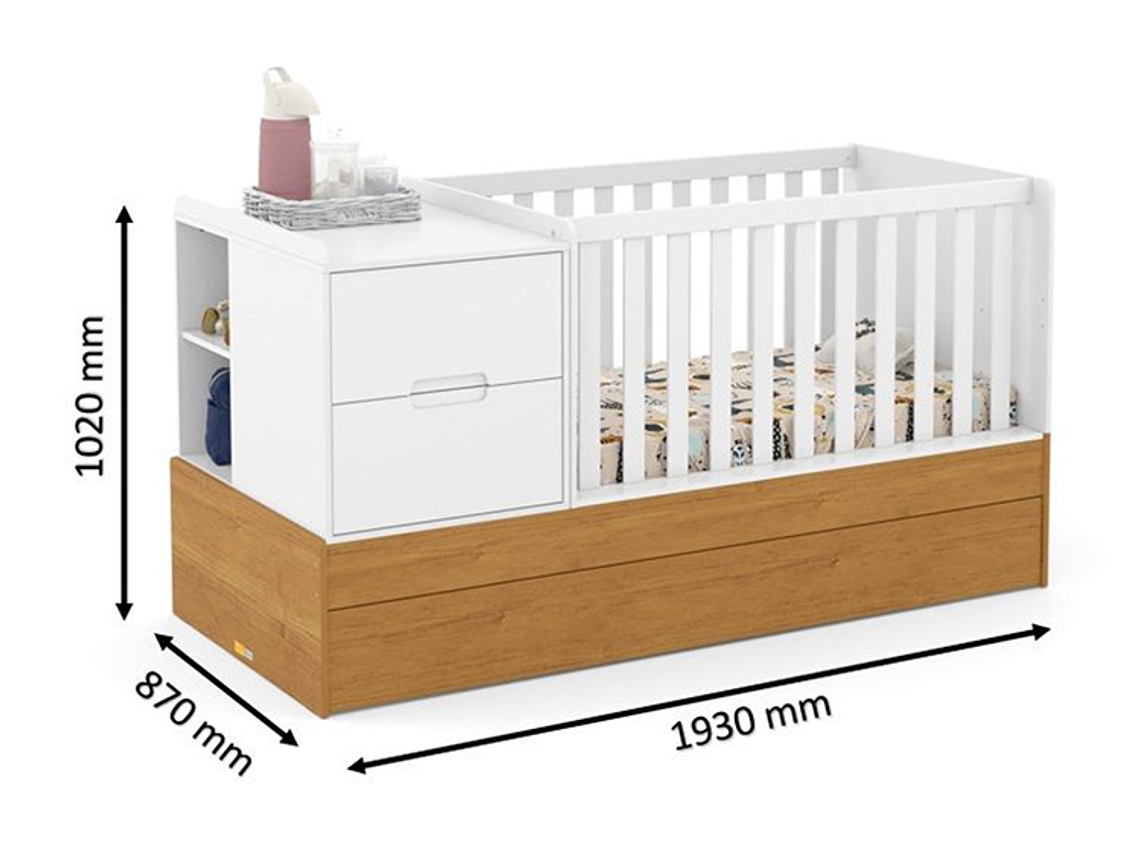 CUNA KIDSCOOL FORMARE ECOWOOD MULTIFUNCION BLANCO 6