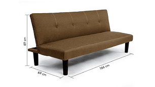 FUTÓN BLAKE 69X166X69 CM CAFÉ