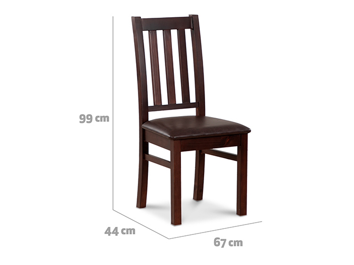 JUEGO DE COMEDOR CIC ÑUBLE 4 SILLAS CHOCOLATE NEGRO 5