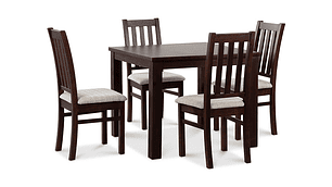 JUEGO DE COMEDOR CIC ÑUBLE 4 SILLAS CHOCOLATE BEIGE