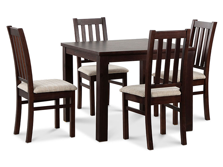 JUEGO DE COMEDOR CIC ÑUBLE 4 SILLAS CHOCOLATE BEIGE 1