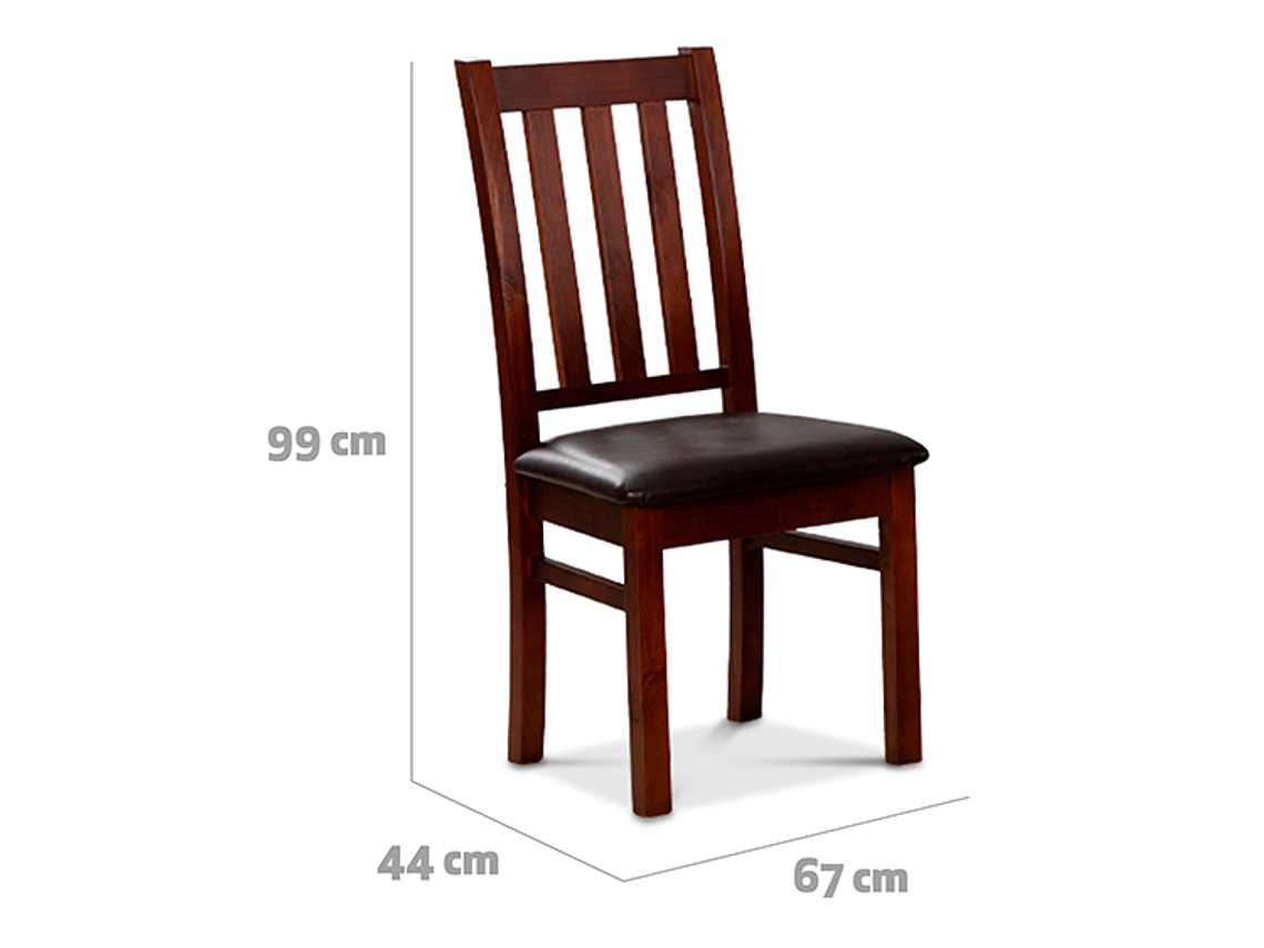 JUEGO DE COMEDOR CIC ÑUBLE 4 SILLAS CARAMELO NEGRO 6