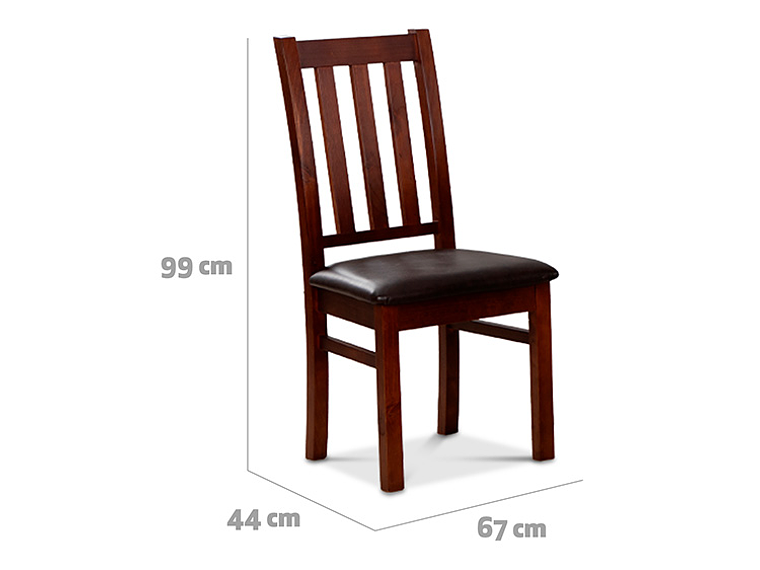 JUEGO DE COMEDOR CIC ÑUBLE 4 SILLAS CARAMELO NEGRO 6